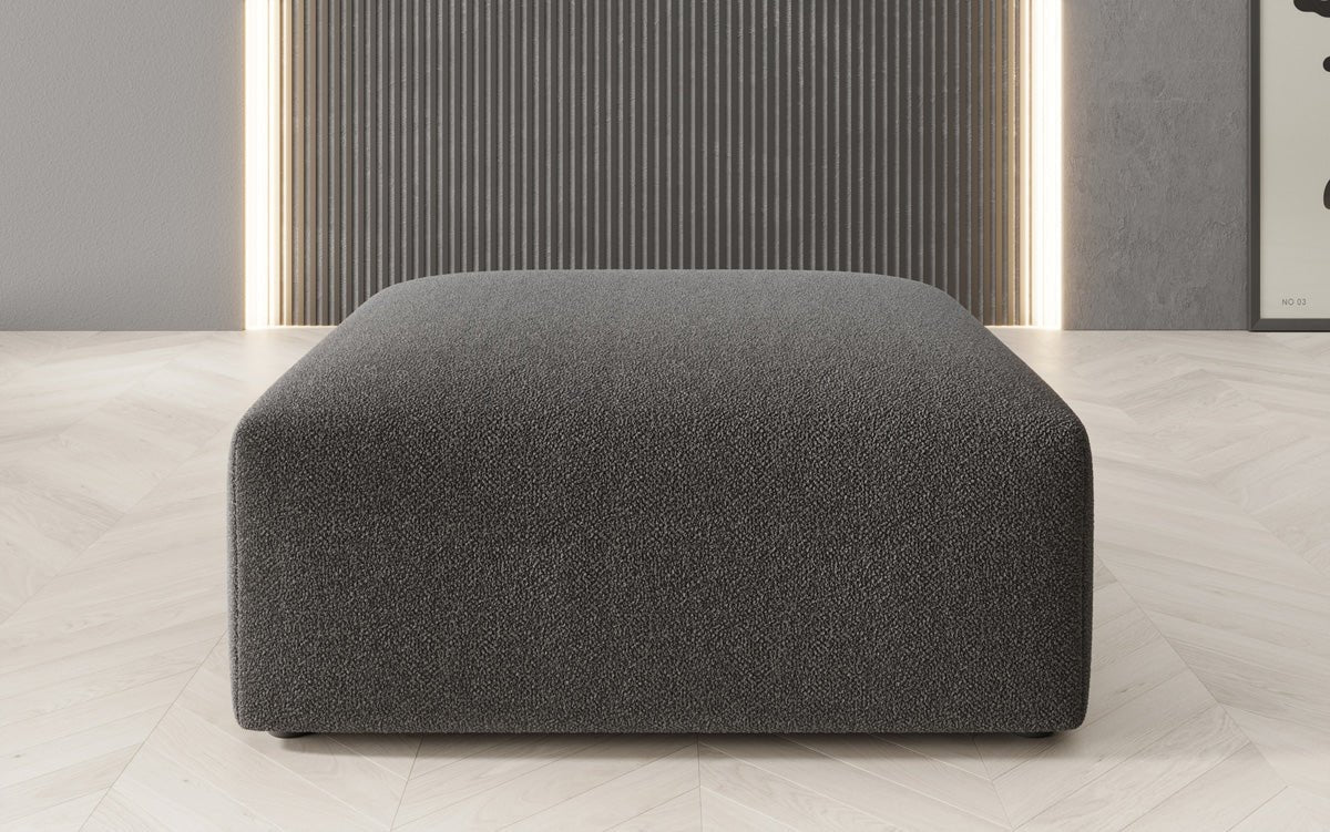 Eleganter 80cm Bouclé Beistellhocker: Gemütlicher, Moderner Sitzpouf für Stilvolles Wohnen
