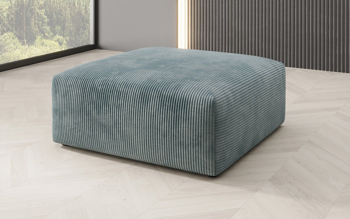 Snug 80 cm Luxus Cord Beistellhocker – Weicher, Vielseitiger Sitzpouf für Modernes Wohnen