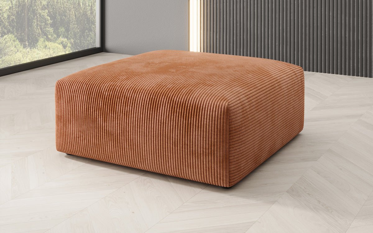 Snug Cord Beistellhocker: Gemütlicher, Stilvoller 80cm Sitzpouf für Modernes Wohnen