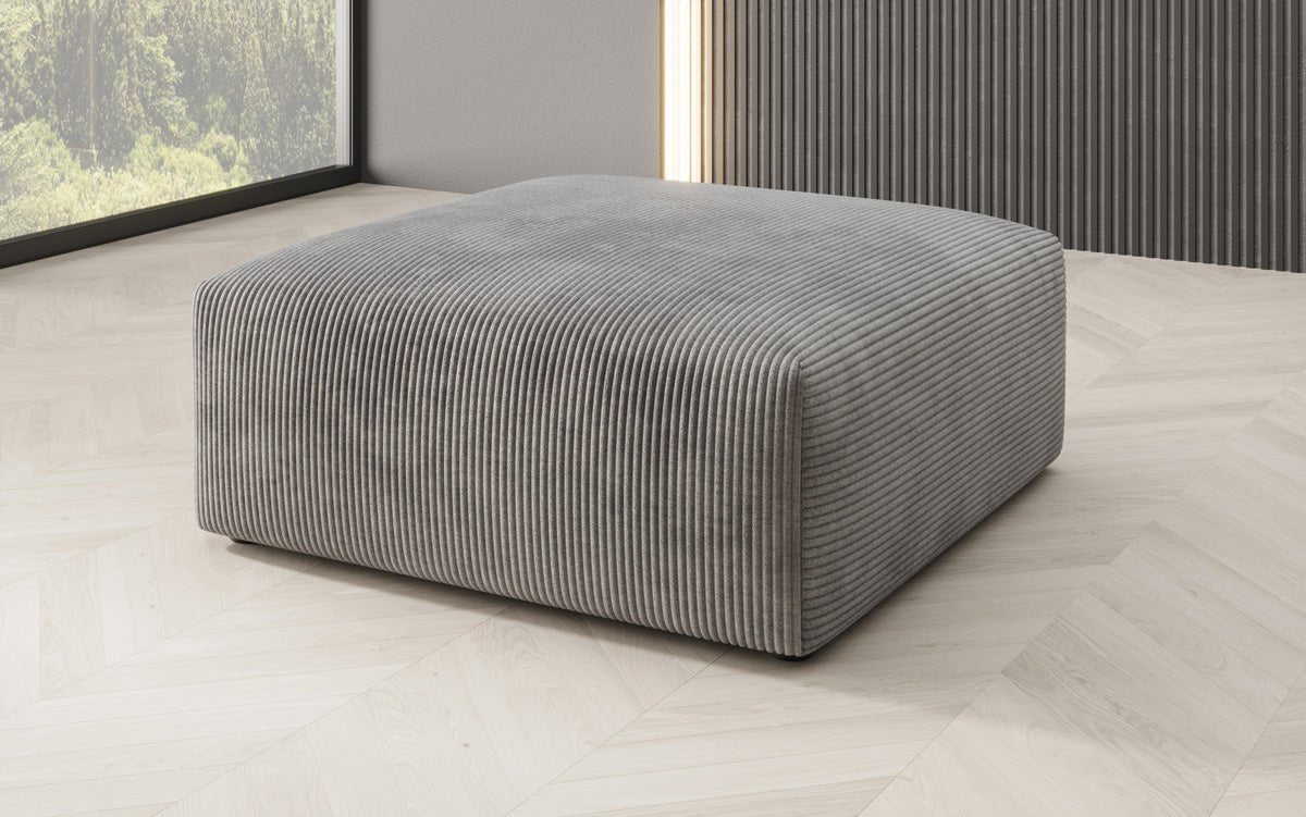 Snug Cord Beistellhocker: Gemütlicher, Stilvoller 80cm Sitzpouf für Modernes Wohnen
