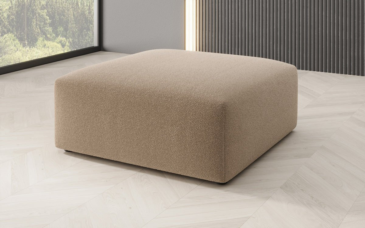 Eleganter 80cm Bouclé Beistellhocker: Gemütlicher, Moderner Sitzpouf für Stilvolles Wohnen