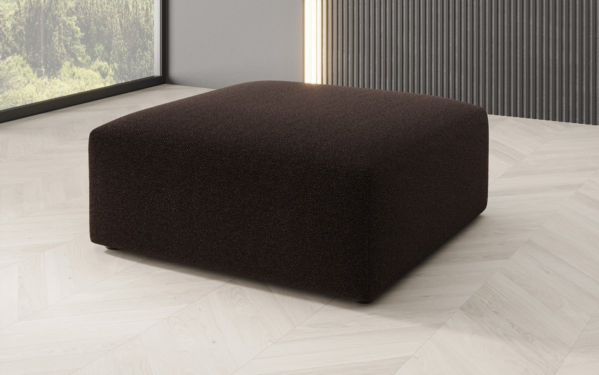 Eleganter 80cm Bouclé Beistellhocker: Gemütlicher, Moderner Sitzpouf für Stilvolles Wohnen