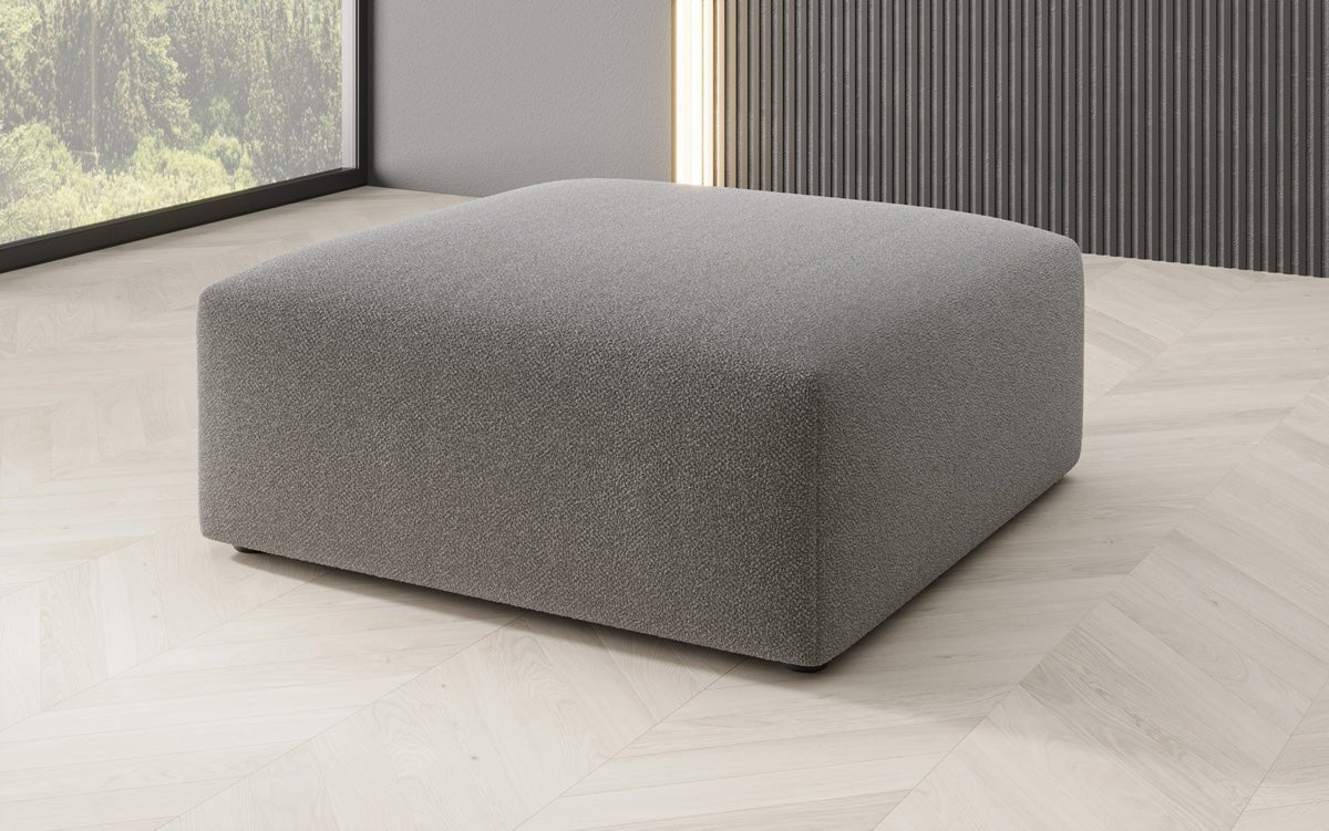 Eleganter 80cm Bouclé Beistellhocker: Gemütlicher, Moderner Sitzpouf für Stilvolles Wohnen