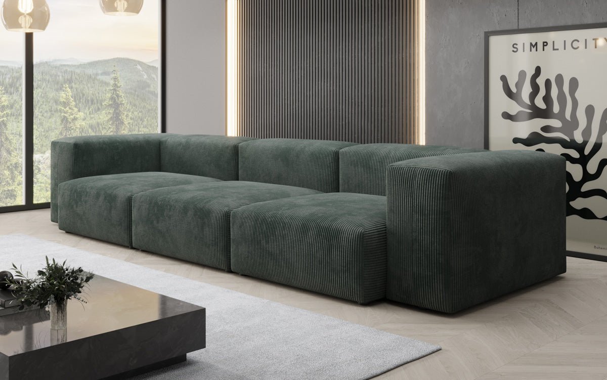 Gemütliches Designer 3-Sitzer Cordsofa Snug für modernes Wohnzimmer – Stilvoller Komfort