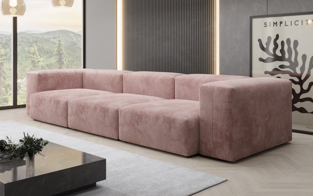 Gemütliches Designer 3-Sitzer Cordsofa Snug für modernes Wohnzimmer – Stilvoller Komfort