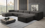 Lade das Bild in den Galerie-Viewer, Luxuriöses U-Sofa aus Samt 250 cm Großzügig Komfortabel Modern