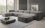 Lade das Bild in den Galerie-Viewer, Luxuriöses U-Sofa aus Samt 250 cm Großzügig Komfortabel Modern