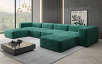 Lade das Bild in den Galerie-Viewer, Luxuriöses U-Sofa aus Samt 250 cm Großzügig Komfortabel Modern