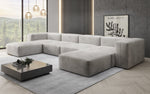 Lade das Bild in den Galerie-Viewer, Luxuriöses U-Sofa aus Samt 250 cm Großzügig Komfortabel Modern