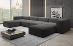 Lade das Bild in den Galerie-Viewer, Luxuriöses U-Form Bouclé Designer Sofa: Gemütlich, Modern, Groß für Ihr Wohnzimmer