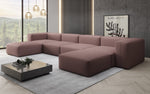 Lade das Bild in den Galerie-Viewer, Luxuriöses U-Sofa Snug, Modernes Design, Bequemer Stoffbezug, Viele Farben