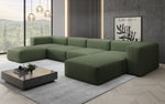 Lade das Bild in den Galerie-Viewer, Luxuriöses U-Sofa Snug, Modernes Design, Bequemer Stoffbezug, Viele Farben