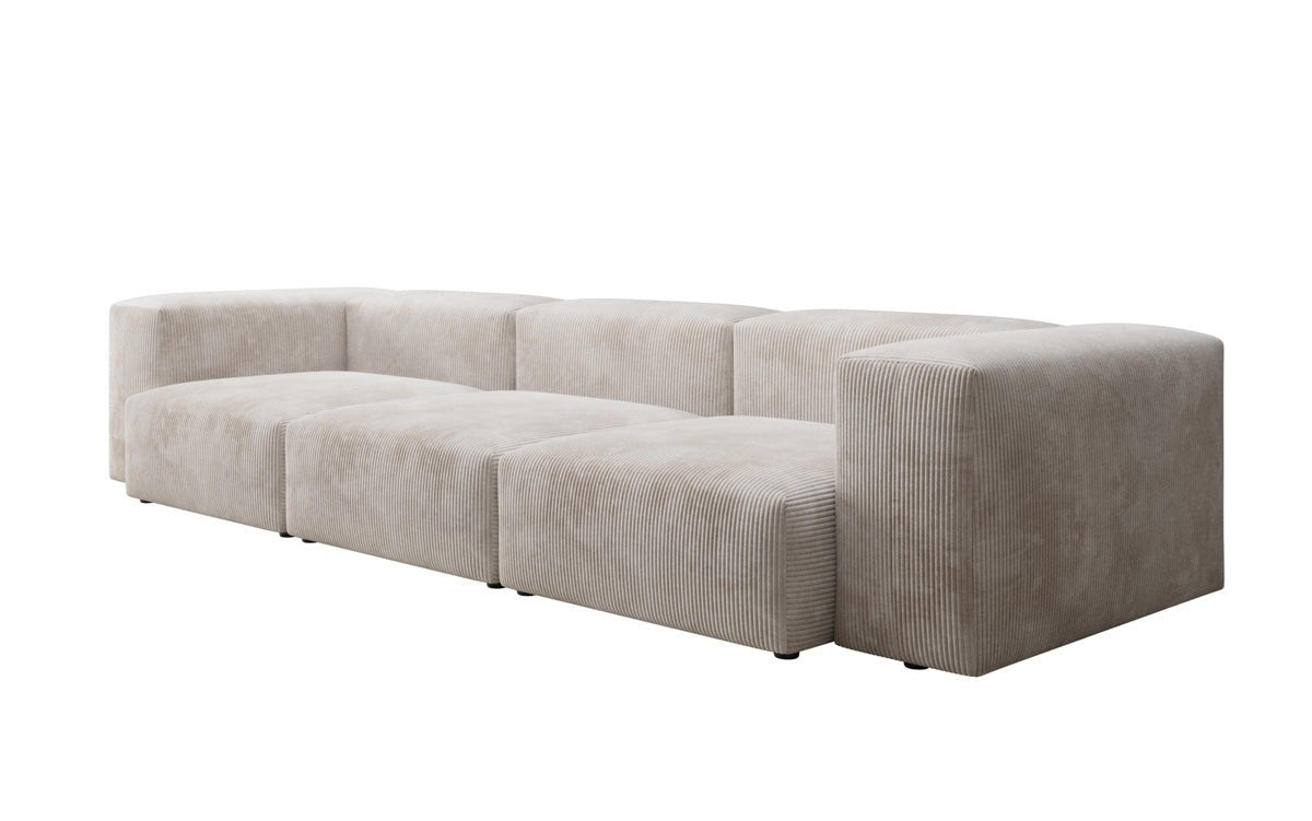 Designer 3-Sitzer Cord Sofa Snug – Gemütliches, Modernes Luxus Wohnzimmer Sofa