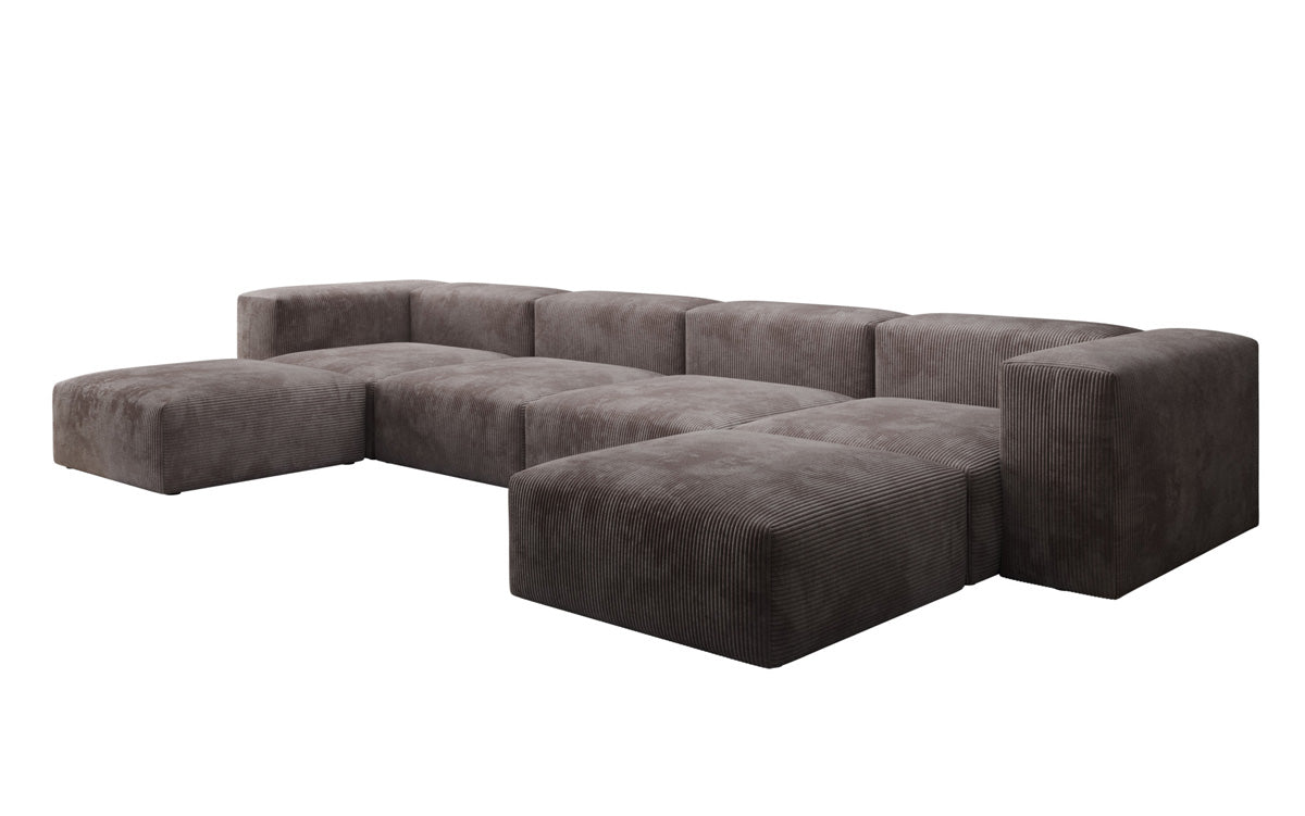 Luxuriöses U-Sofa Snug im Cord-Design – Modern, Gemütlich, Großzügig für Ihr Wohnzimmer