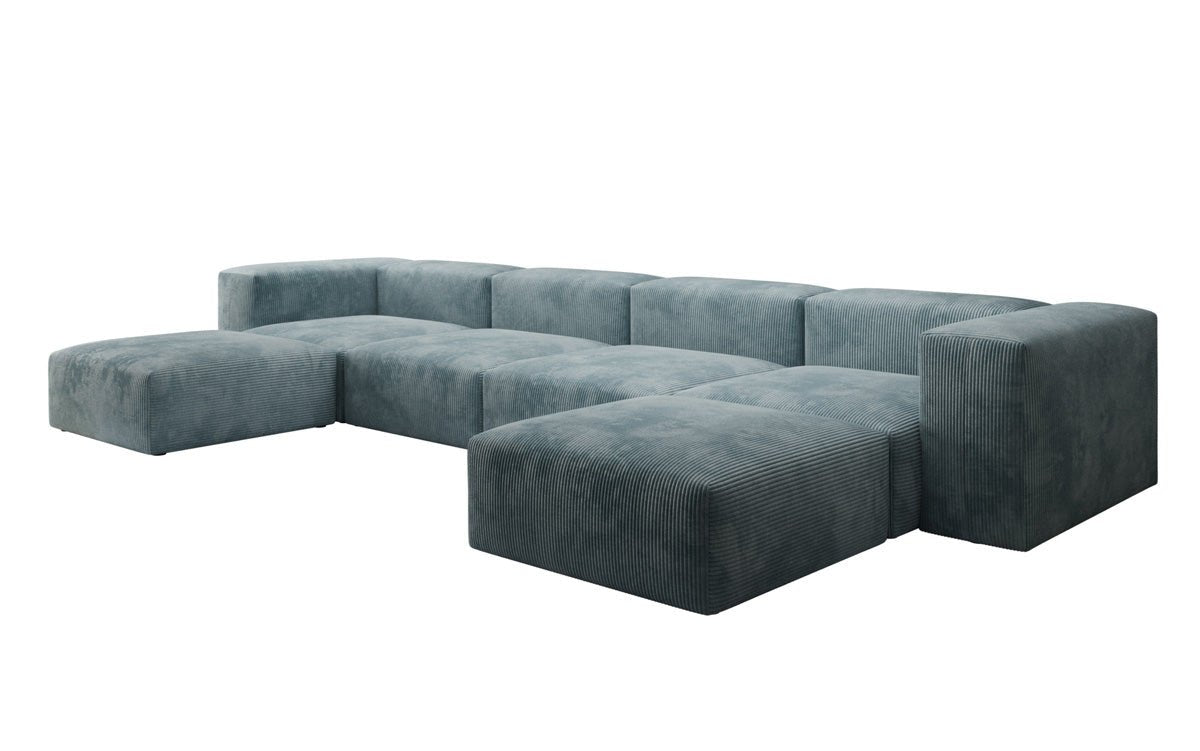 Luxuriöses Designer U-Sofa Snug aus Cordstoff – Gemütlichkeit trifft Stil