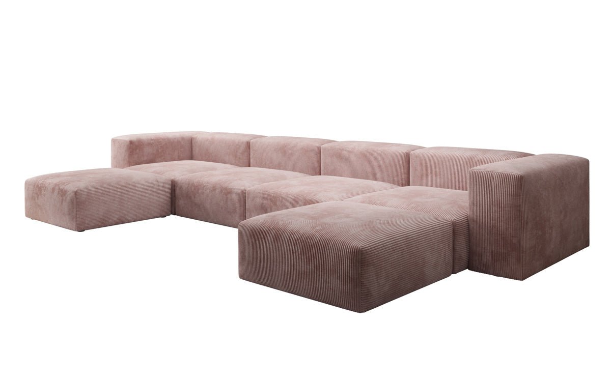 Luxuriöses U-Sofa Snug im Cord-Design – Modern, Gemütlich, Großzügig für Ihr Wohnzimmer