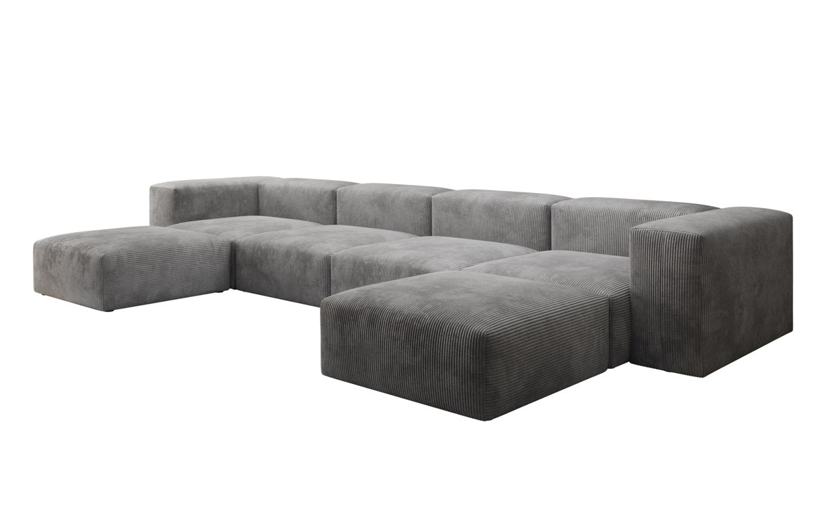 Luxuriöses U-Sofa Snug im Cord-Design – Modern, Gemütlich, Großzügig für Ihr Wohnzimmer
