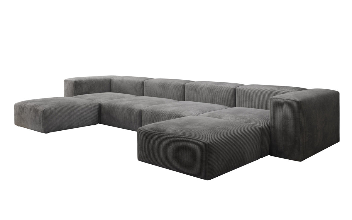 Luxuriöses Designer U-Sofa Snug aus Cordstoff – Gemütlichkeit trifft Stil