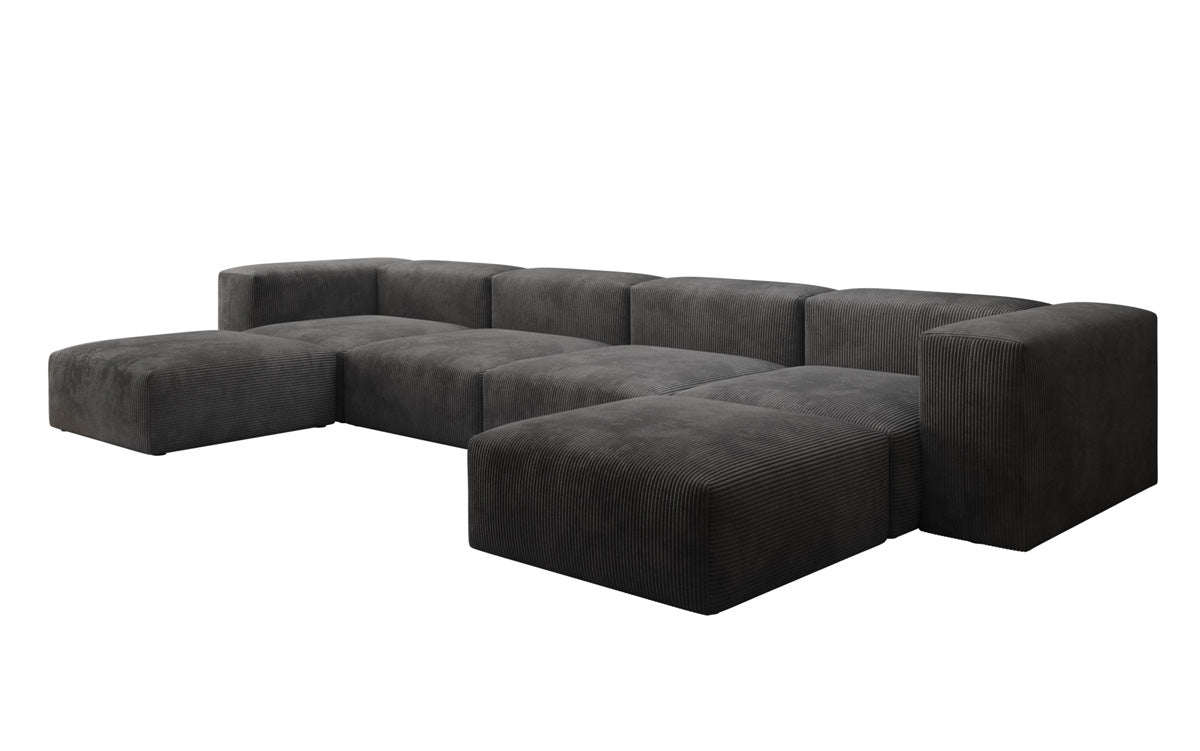Luxuriöses U-Sofa Snug im Cord-Design – Modern, Gemütlich, Großzügig für Ihr Wohnzimmer