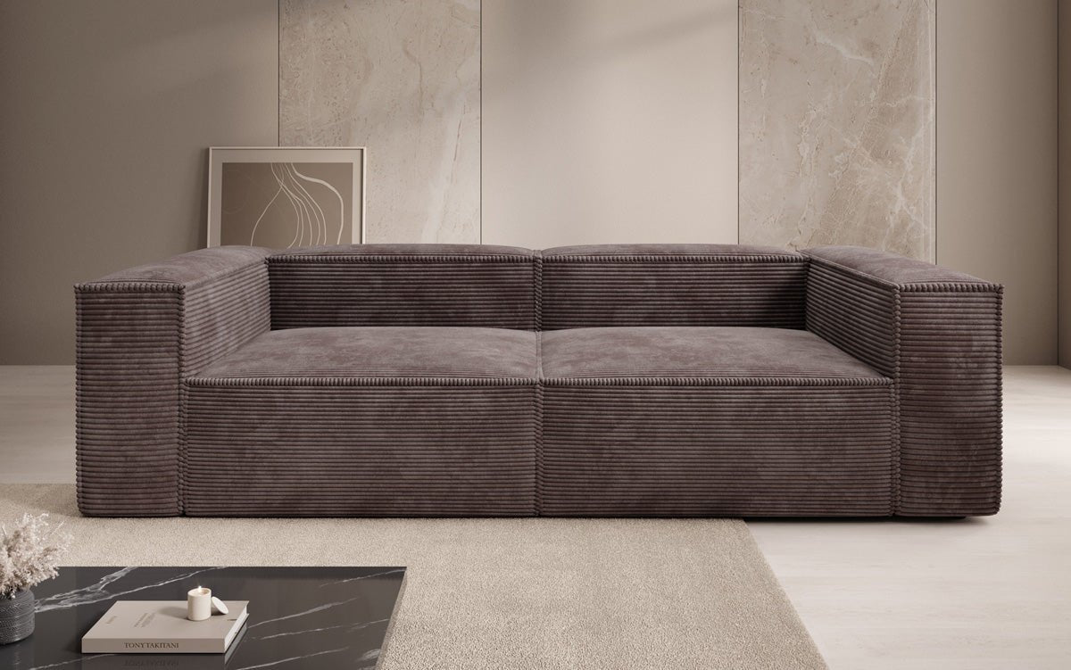 Luxuriöses 3-Sitzer Cord Sofa Lesley: Modernes Design & Komfort