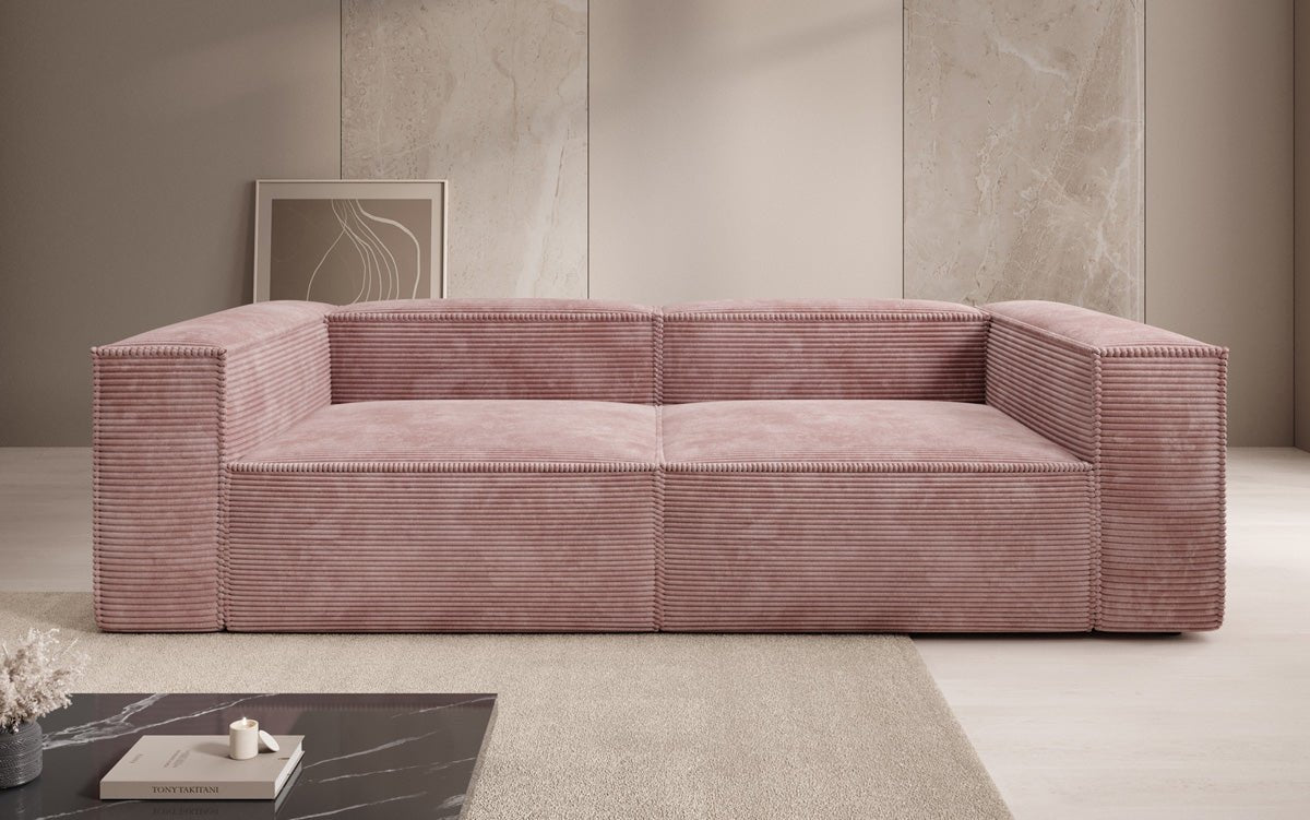 Luxuriöses 3-Sitzer Cord Sofa Lesley: Modernes Design & Komfort