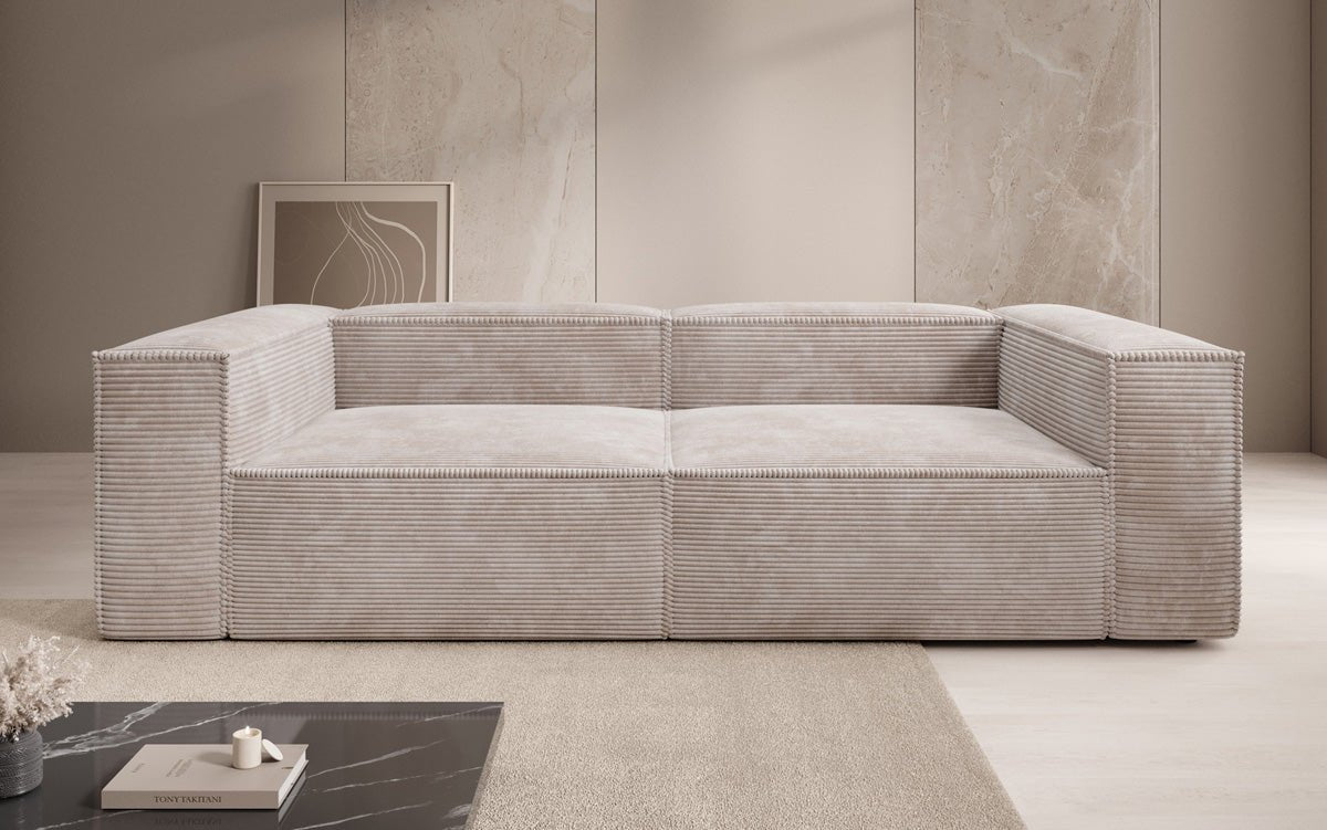 Luxuriöses 3-Sitzer Cord Sofa Lesley: Modernes Design & Komfort