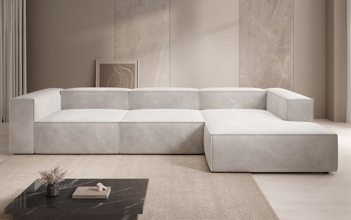 Luxuriöses L-Form Samtsofa Lesley – Modernes Design, Hoher Komfort für Ihr Zuhause
