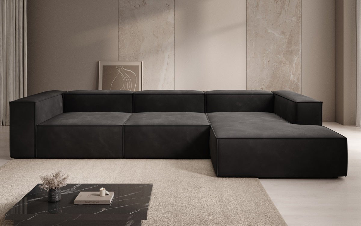 Luxuriöses L-Form Samtsofa Lesley – Modernes Design, Hoher Komfort für Ihr Zuhause