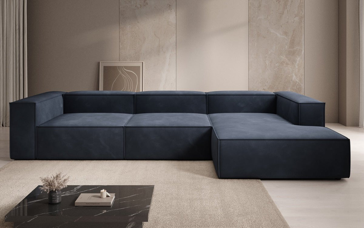 Luxuriöses L-Form Samtsofa Lesley – Modernes Design, Hoher Komfort für Ihr Zuhause