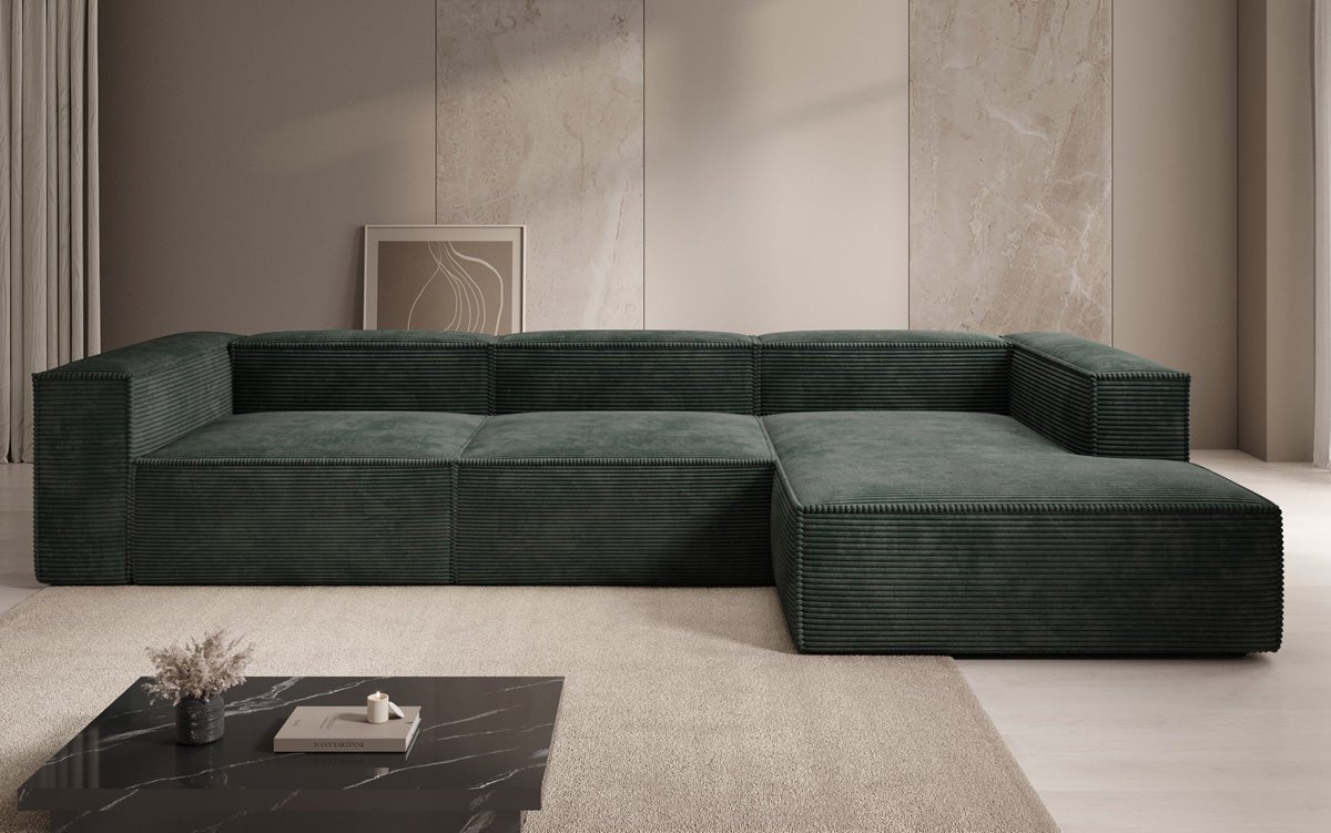 Gemütliches Lesley Cord-Ecksofa: Modernes L-Sofa für Stilvolles Wohnen