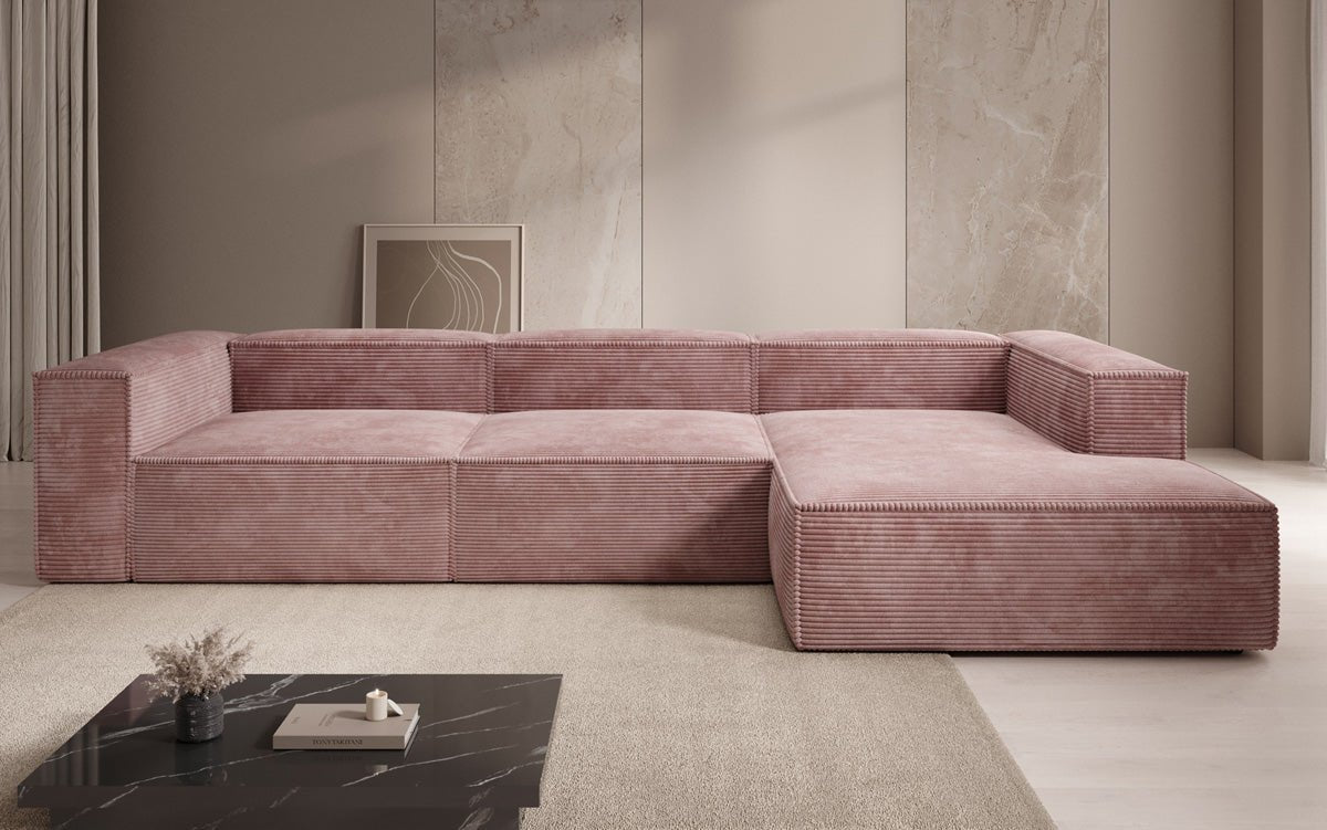 Lesley L-Form Cordsofa: Modernes Design für Ihr Gemütliches Wohnzimmer