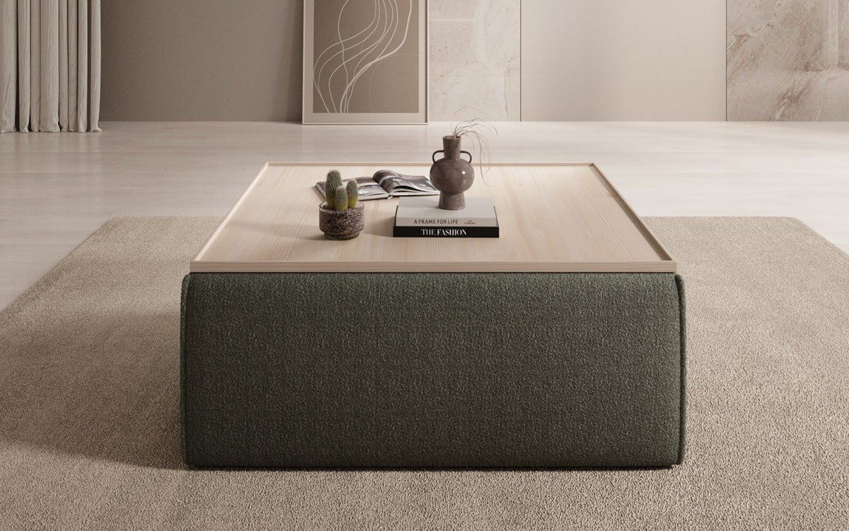 Lesley Bouclé Hocker Couchtisch mit Stauraum – Vielseitiges Möbelstück für Ihr Zuhause