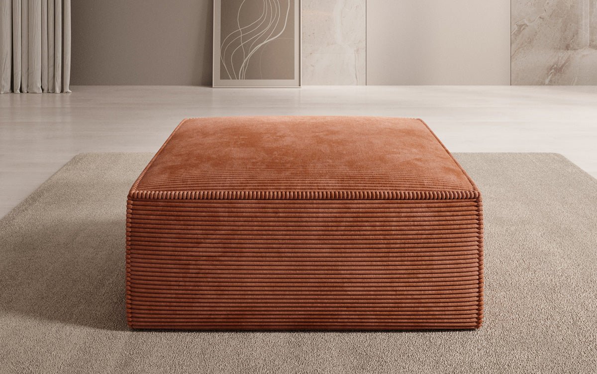 Lesley Samtiger Cord Beistellhocker: Moderner, Gemütlicher Design Akzent für Zuhause