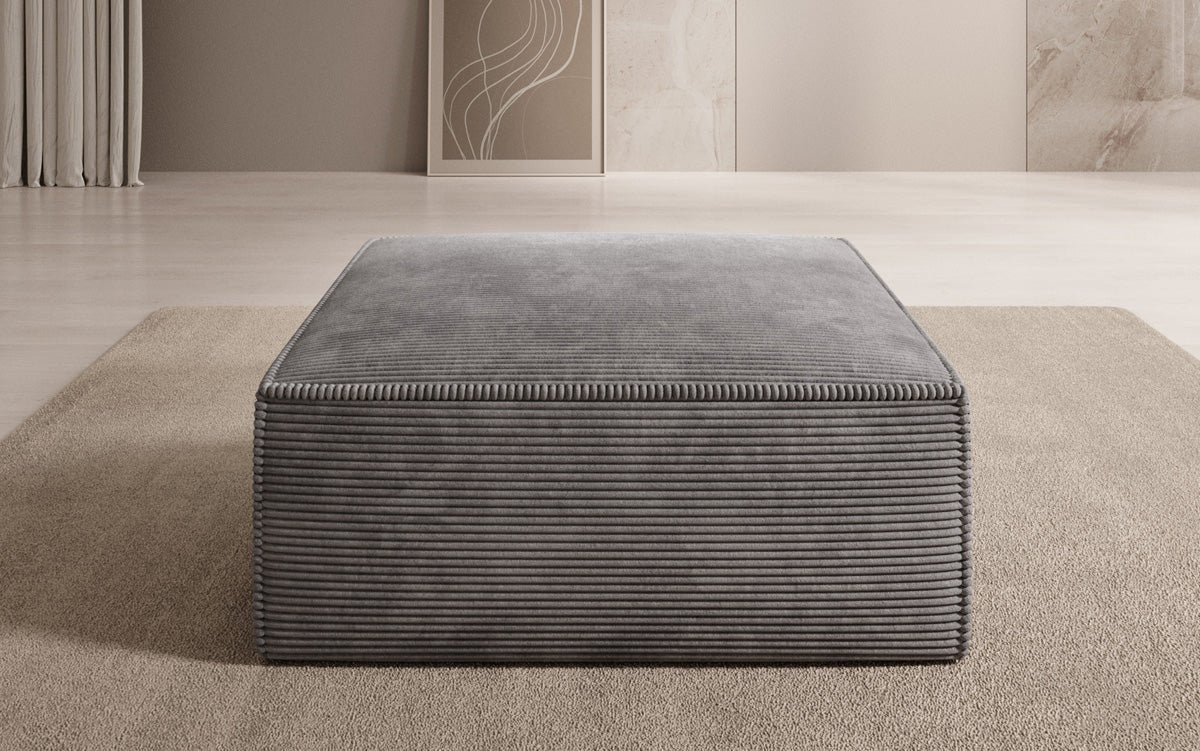 Lesley Luxus Cord Beistellhocker: Moderner, Bequemer Pouf für Ihr Wohnzimmer