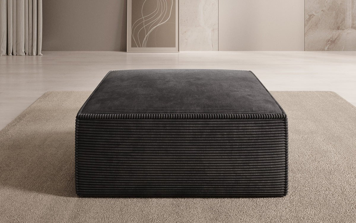 Lesley Luxus Cord Beistellhocker: Moderner, Bequemer Pouf für Ihr Wohnzimmer