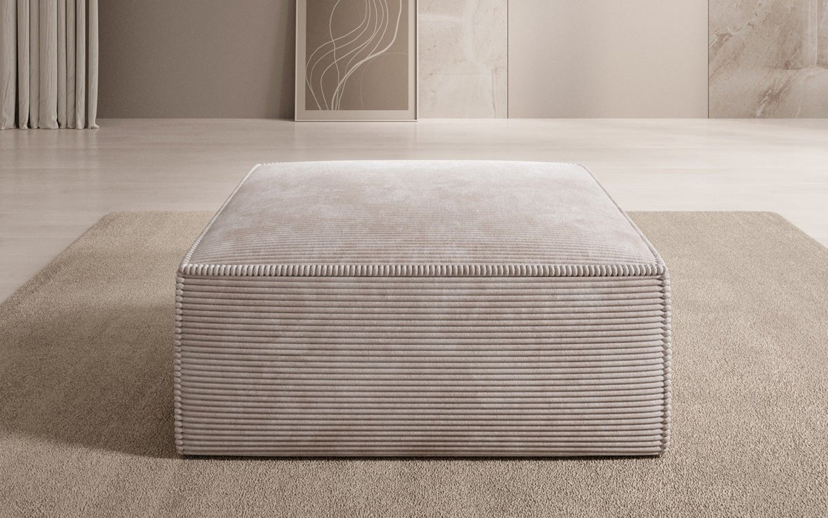 Lesley Luxus Cord Beistellhocker: Moderner, Bequemer Pouf für Ihr Wohnzimmer