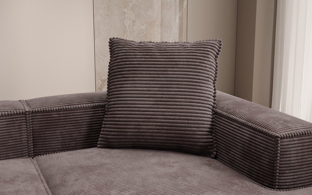 Lesley Kuscheliges Cord Zierkissen 60x60 cm – Weiches Sofakissen Dekokissen für Wohnzimmer