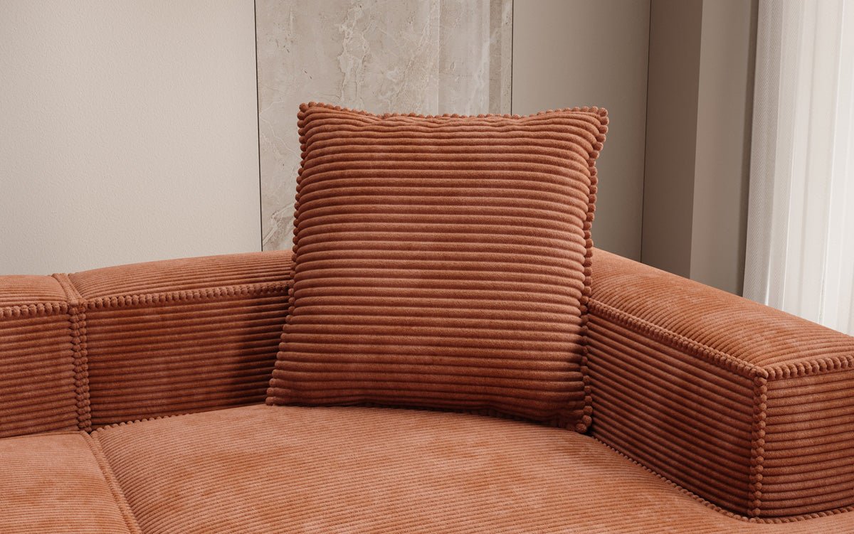 Lesley Kuscheliges Cord Zierkissen 60x60 cm – Weiches Sofakissen Dekokissen für Wohnzimmer