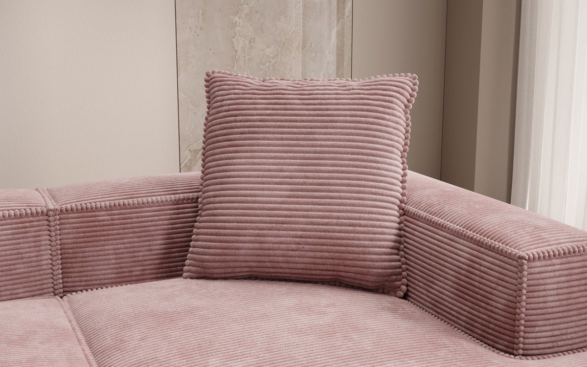 Lesley Kuscheliges Cord Zierkissen 60x60 cm – Weiches Sofakissen Dekokissen für Wohnzimmer