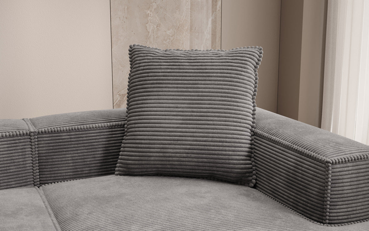 Lesley Kuscheliges Cord Zierkissen 60x60 cm – Weiches Sofakissen Dekokissen für Wohnzimmer