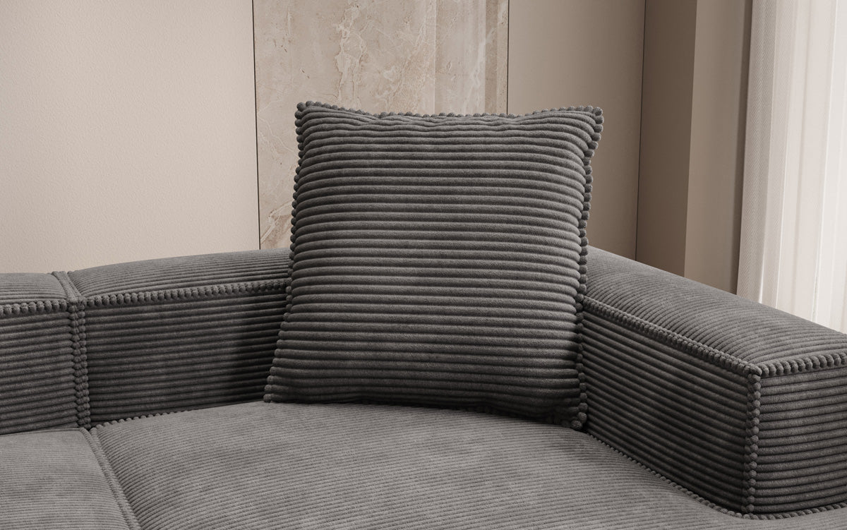 Lesley Kuscheliges Cord Zierkissen 60x60 cm – Weiches Sofakissen Dekokissen für Wohnzimmer