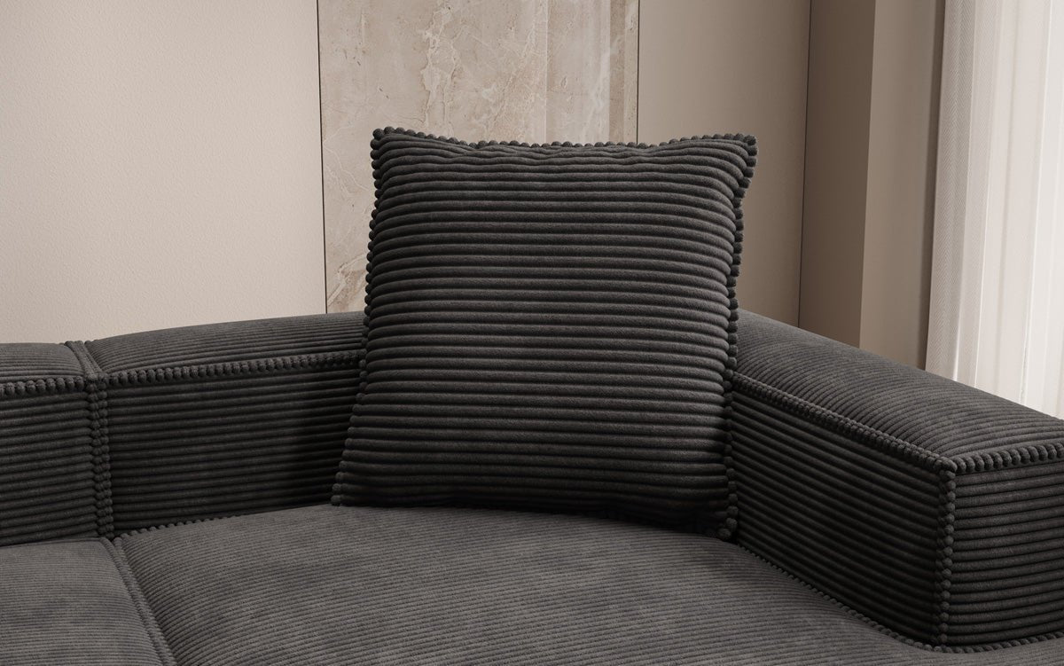 Lesley Kuscheliges Cord Zierkissen 60x60 cm – Weiches Sofakissen Dekokissen für Wohnzimmer