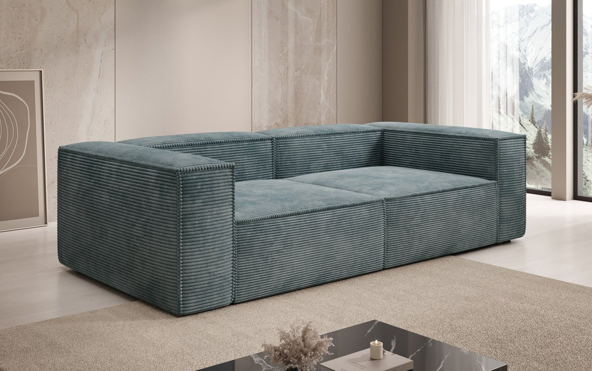 Luxuriöses 3-Sitzer Cord Sofa Lesley: Modernes Design & Komfort