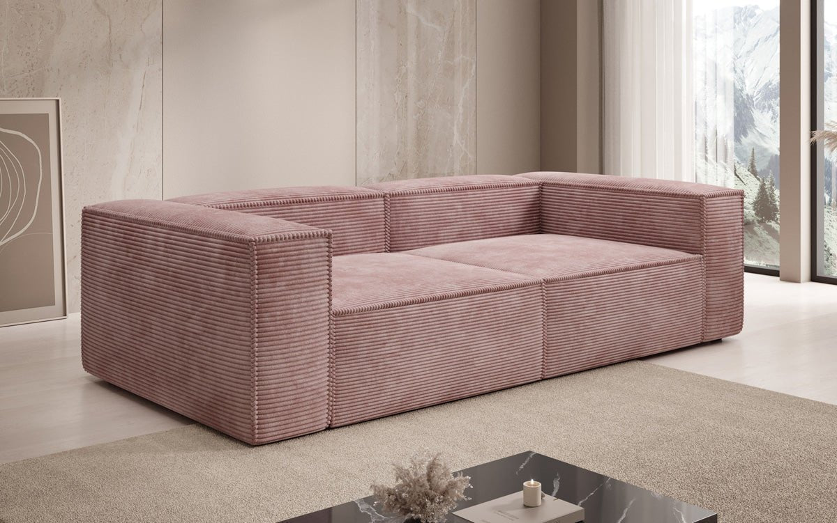 Luxuriöses 3-Sitzer Cord Sofa Lesley: Modernes Design & Komfort