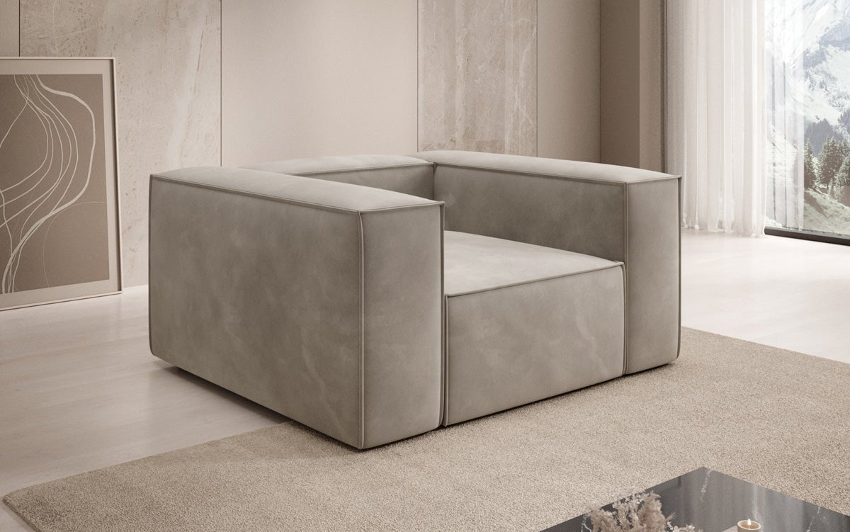Eleganter Samt Designer Sofa Sessel Lesley – Luxuriöser Komfort für Ihr Zuhause