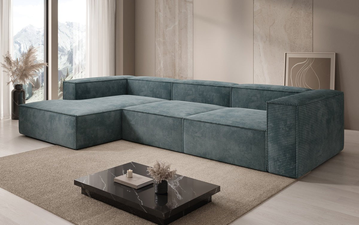 Lesley L-Form Cordsofa: Modernes Design für Ihr Gemütliches Wohnzimmer