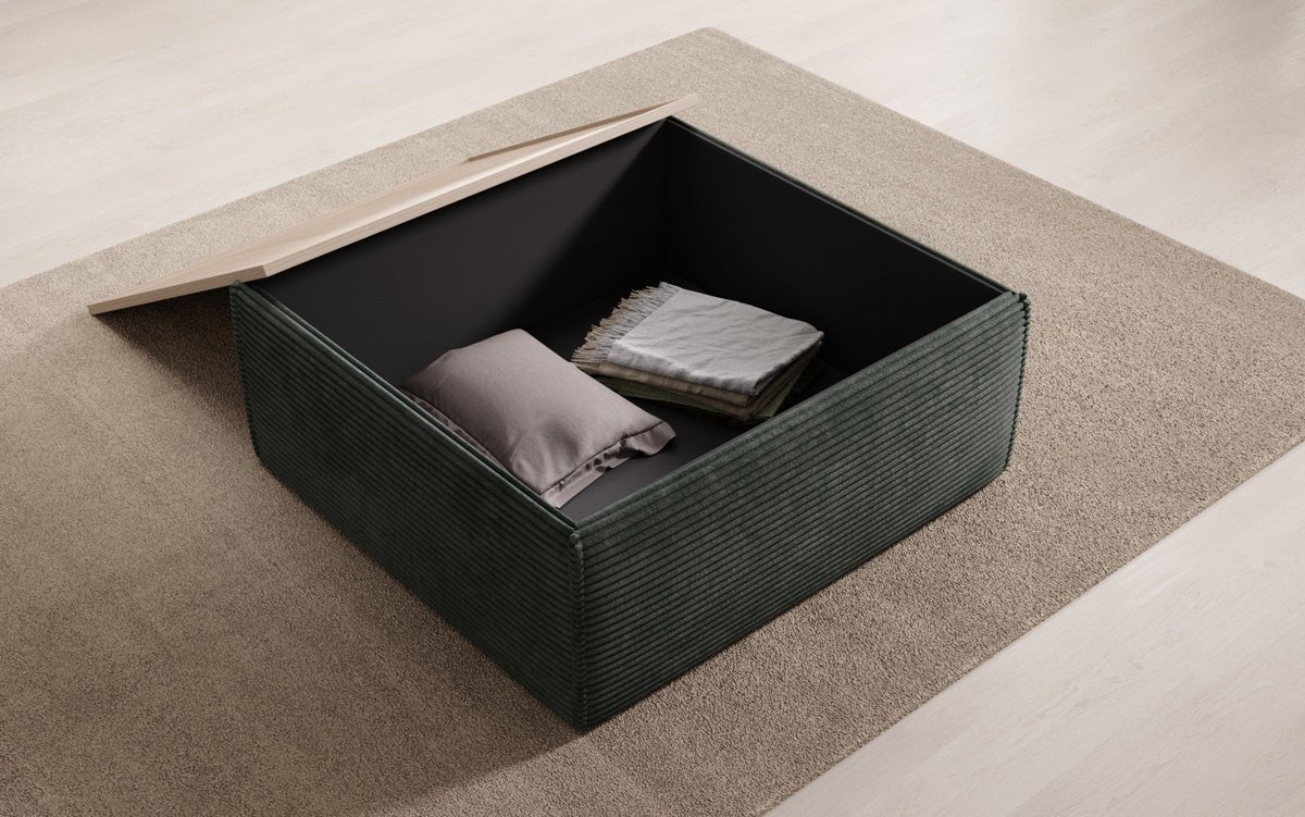 Lesley Cord Beistellhocker: Multifunktionaler Couchtisch mit Stauraum & Stil