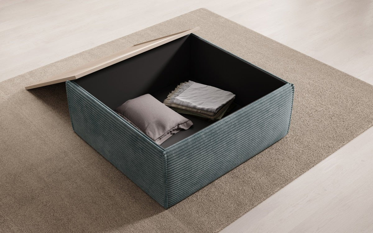 Lesley Cord Beistellhocker: Multifunktionaler Couchtisch mit Stauraum & Stil