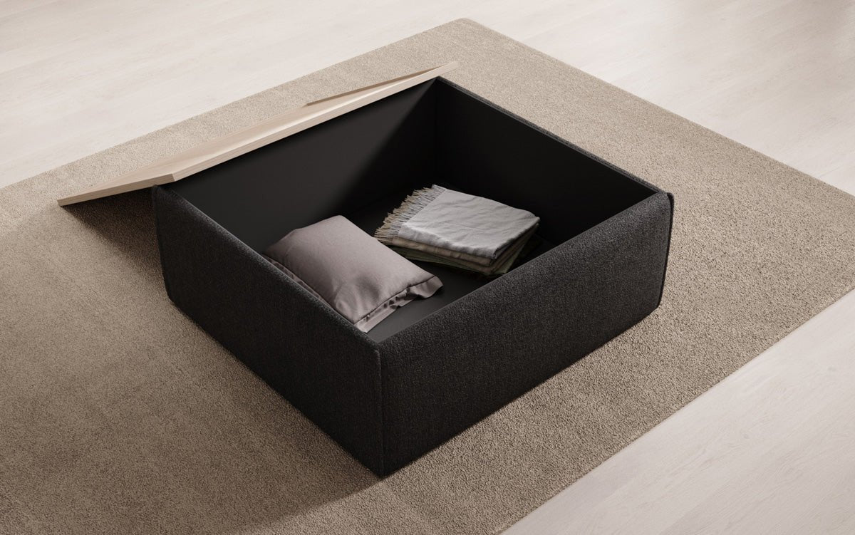 Lesley Bouclé Hocker Couchtisch mit Stauraum – Vielseitiges Möbelstück für Ihr Zuhause