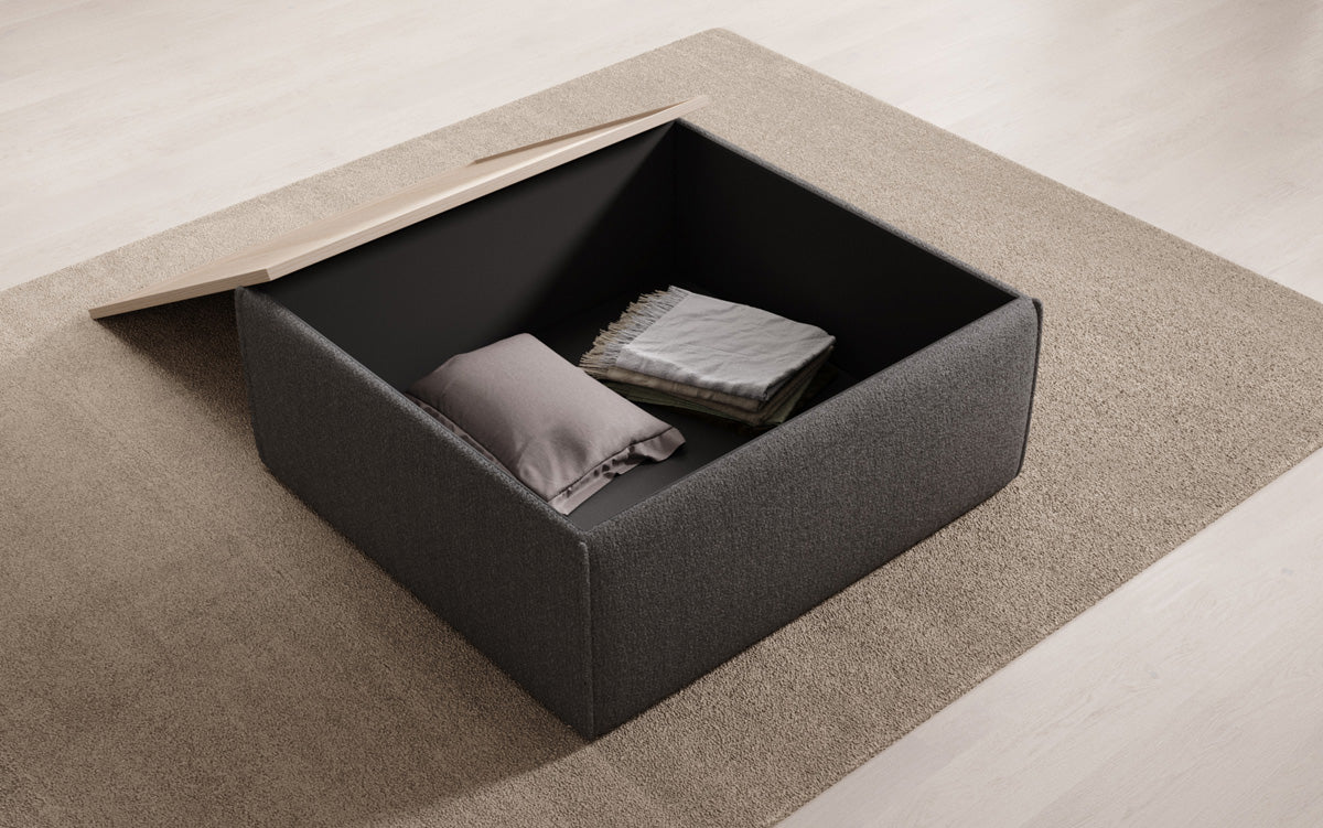 Lesley Bouclé Hocker Couchtisch mit Stauraum – Vielseitiges Möbelstück für Ihr Zuhause